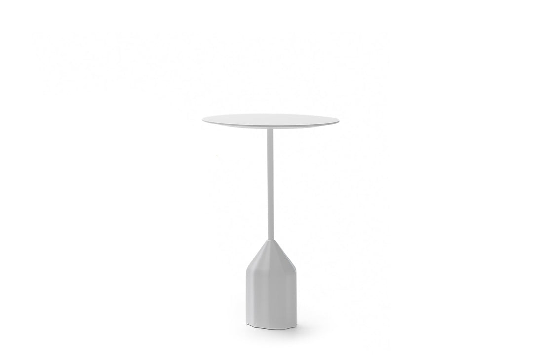 Side Table Height 55 cm / Smooth Lacquered White