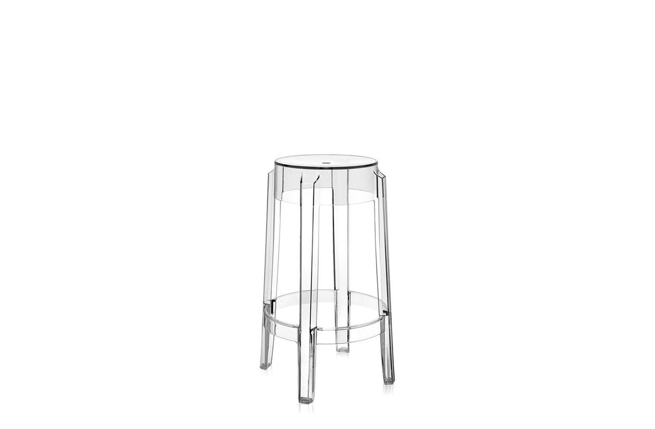 Charles Ghost Medium Stool-Kartell-Space Furniture AU
