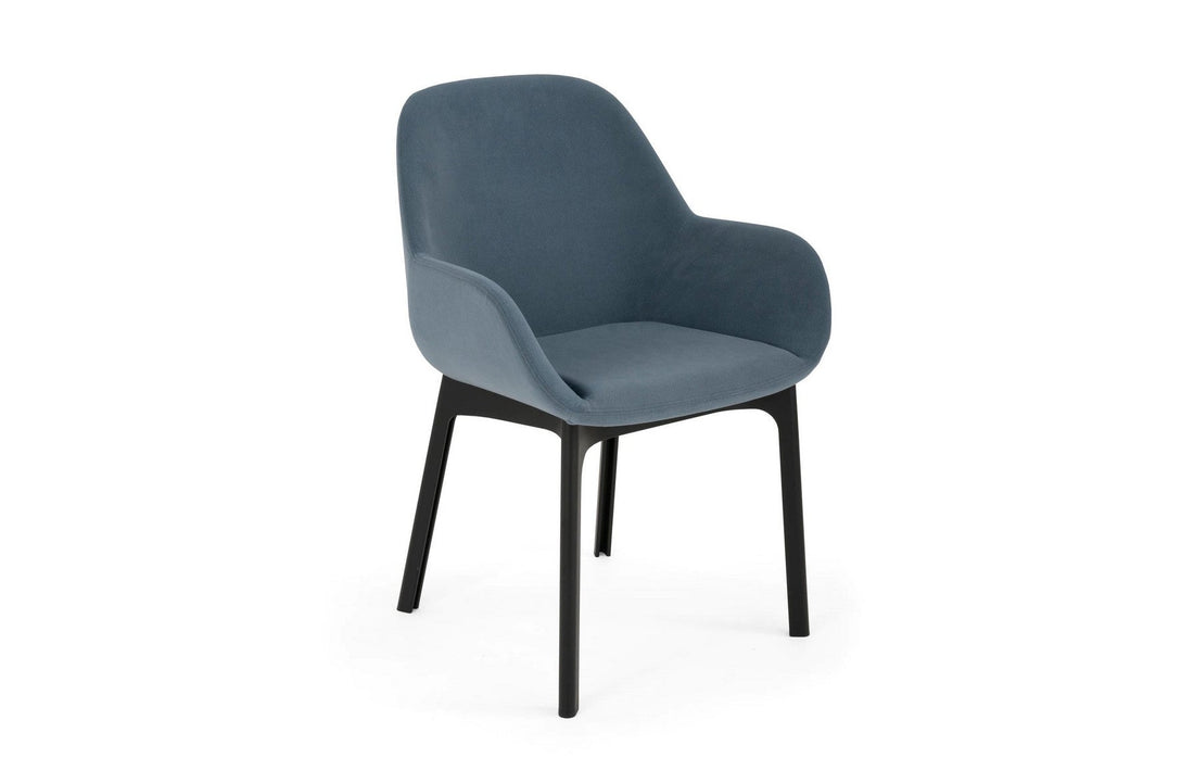 Black/Powder Blue Aquaclean Fabric