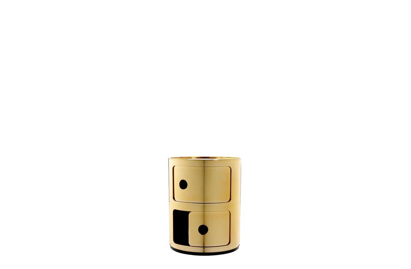 Componibili 2 Round Storage Unit - Metallic-Kartell-Space Furniture AU
