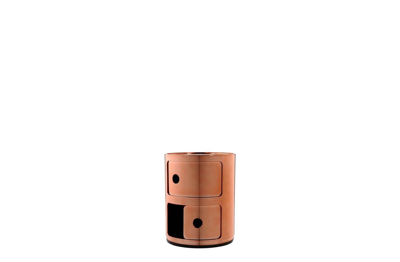 Componibili 2 Round Storage Unit - Metallic-Kartell-Space Furniture AU
