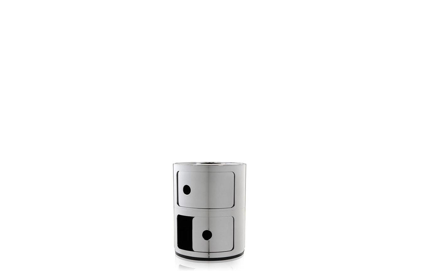 Componibili 2 Round Storage Unit - Metallic-Kartell-Space Furniture AU
