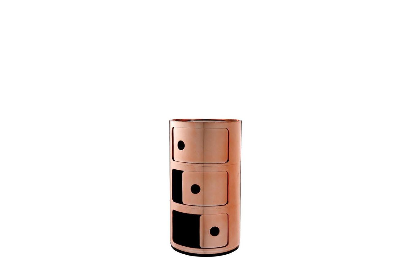 Componibili 3 Round Storage Unit - Metallic-Kartell-Space Furniture AU
