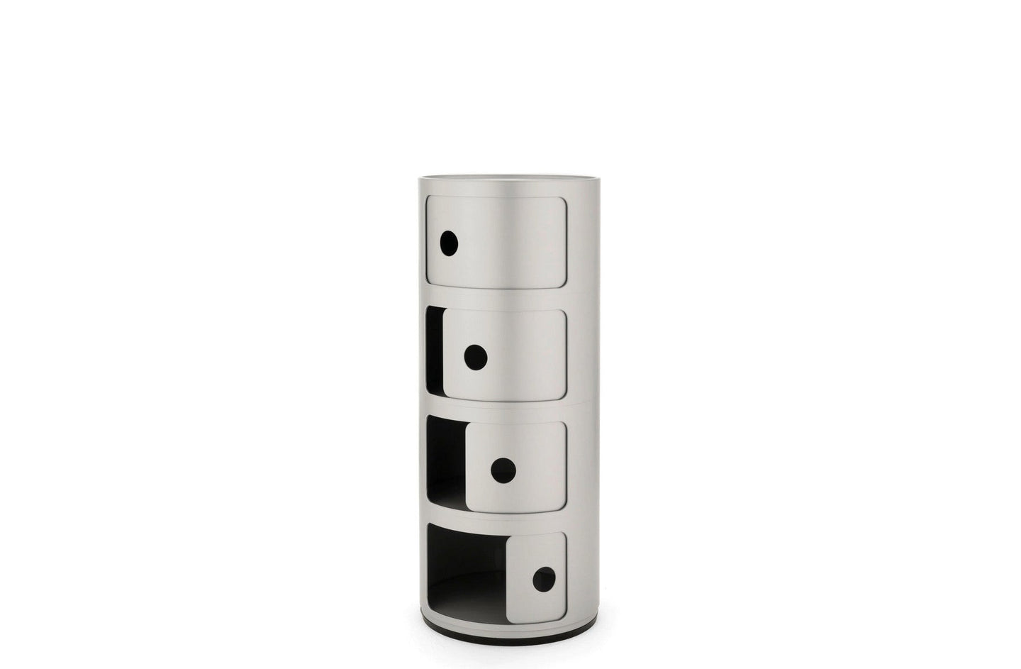 Componibili Recycled 4 Round Storage Unit - Silver-Kartell-Space Furniture AU
