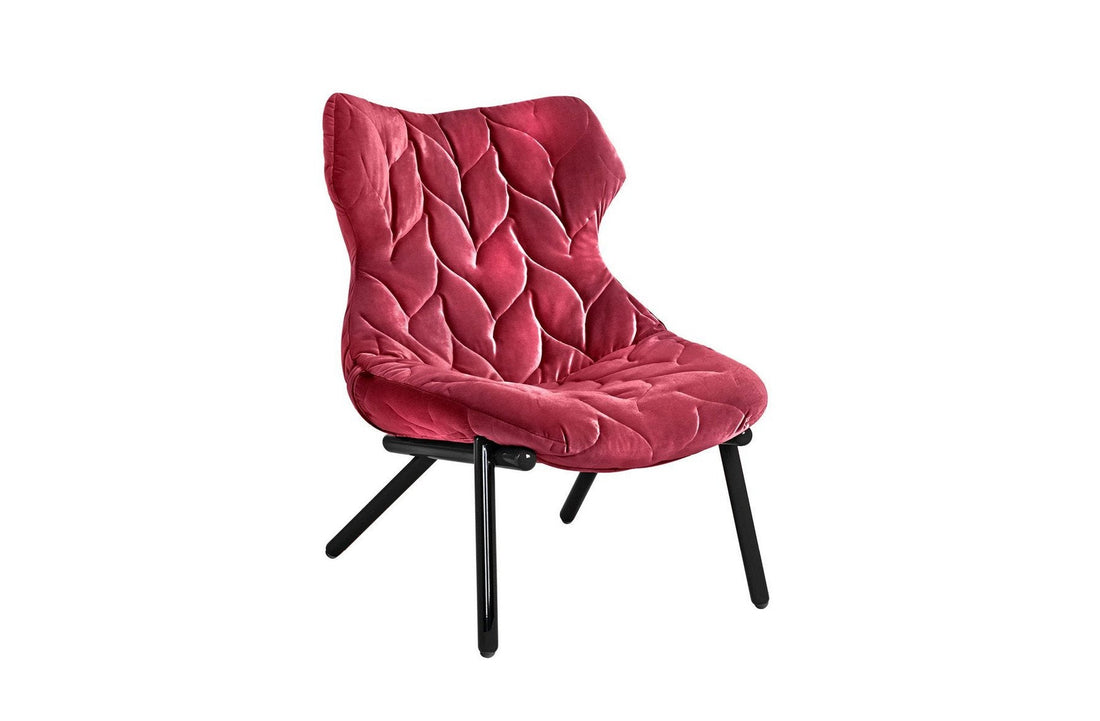Black / VELVET Cardinal Red Fabric