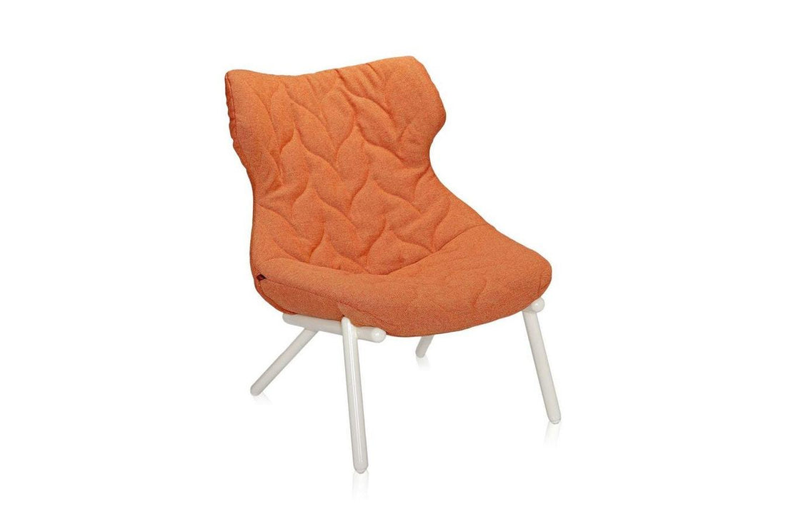 White / TREVIRA Orange Fabric
