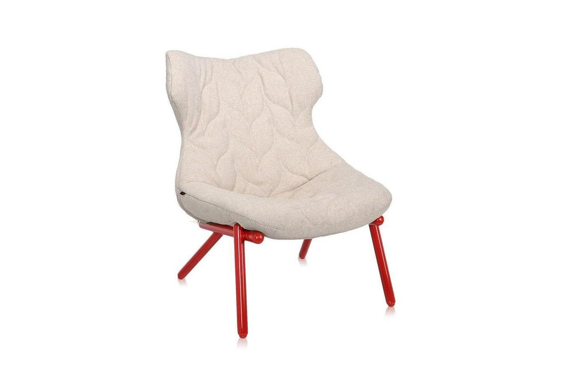 Red / TREVIRA Beige Fabric