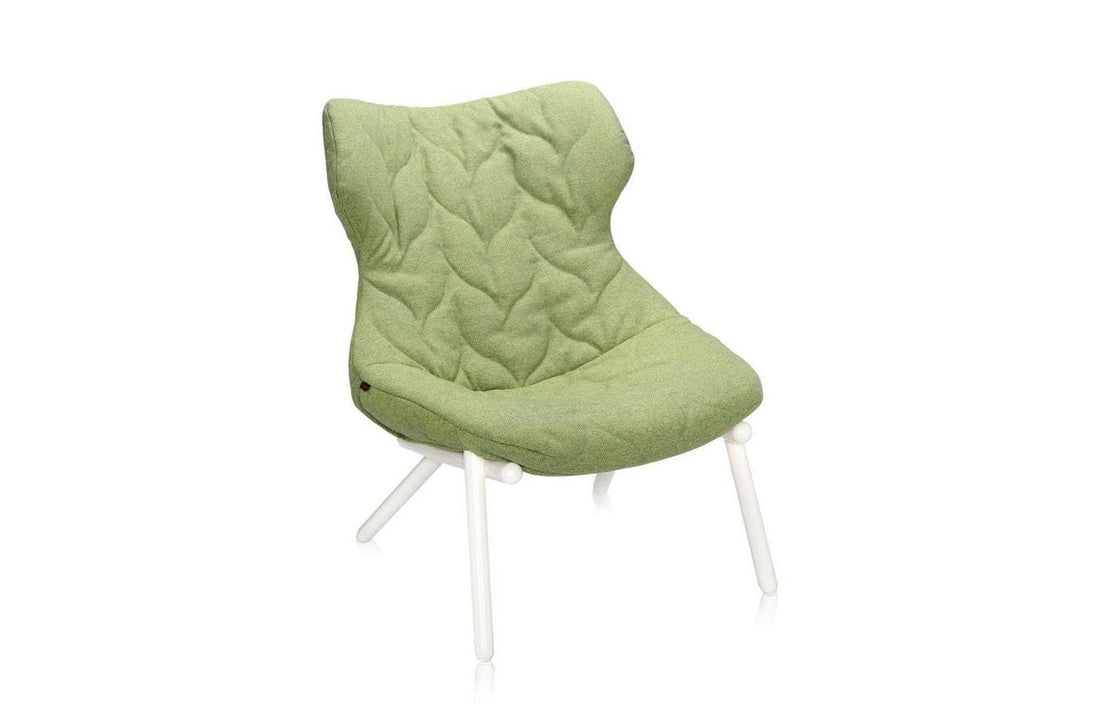 White / TREVIRA Green Fabric