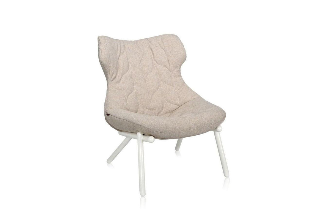 White / TREVIRA Beige Fabric