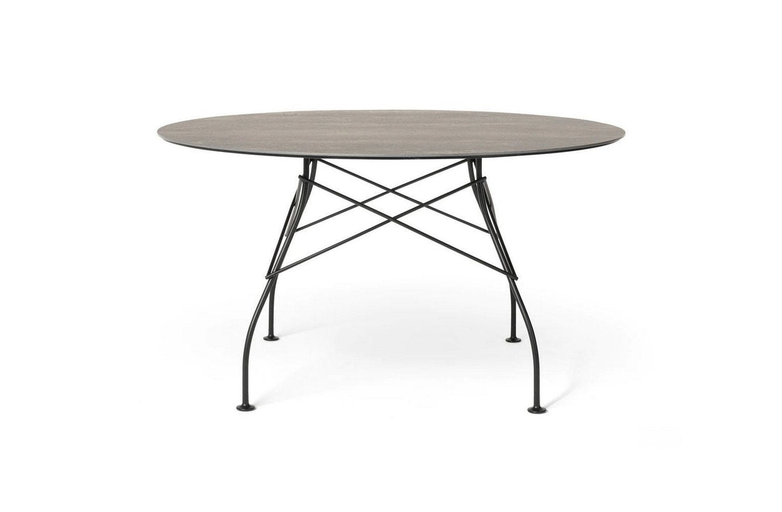 Glossy Outdoor Round Table - Stoneware-Kartell-Space Furniture AU