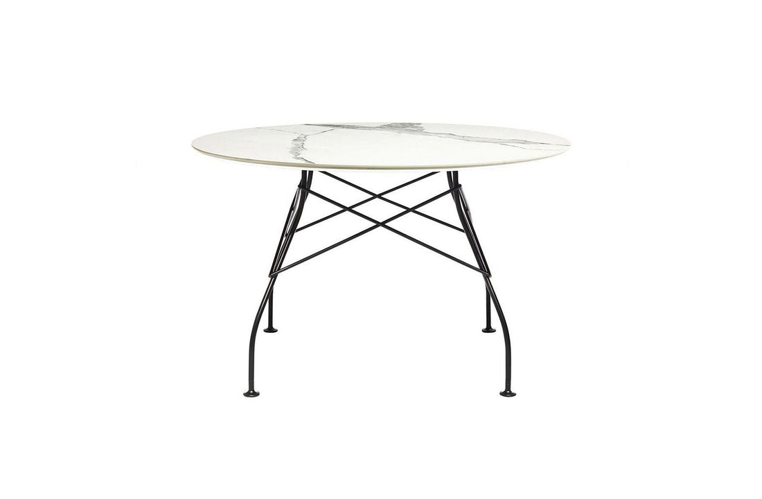 Black / White Stoneware with Marble Finish