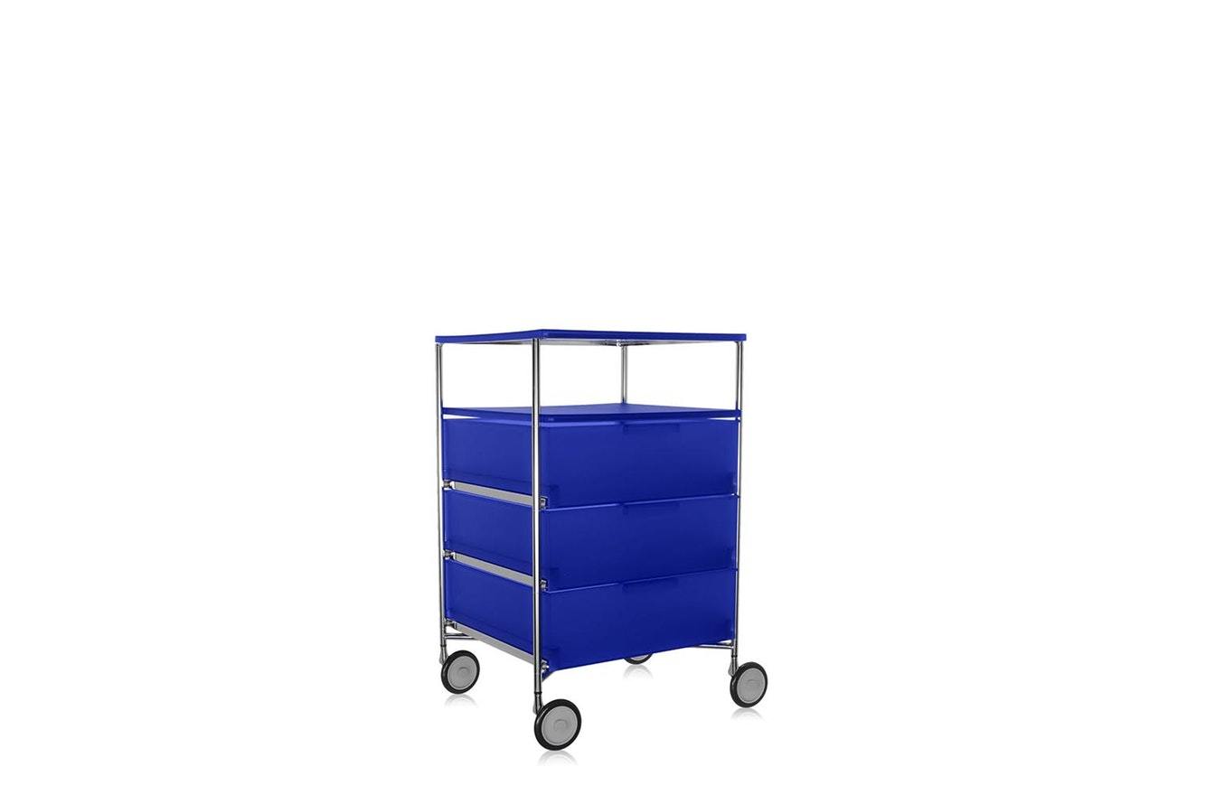 Mobil Chest of Drawers - 3 Containers & Shelf - Wheels-Kartell-Space Furniture AU
