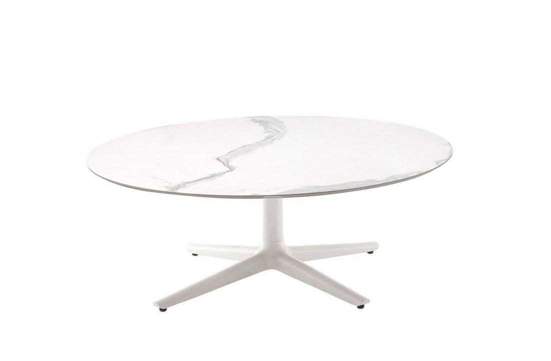 White Stoneware with Marble Finish/White