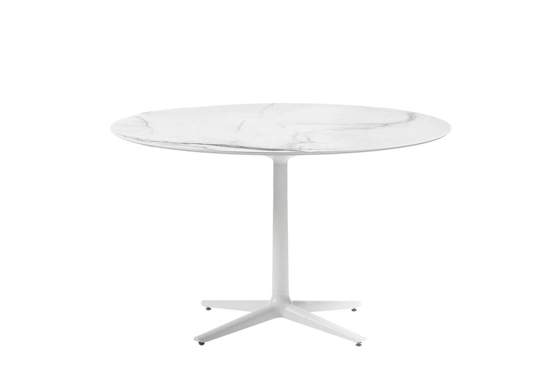 White Stoneware with Marble Finish/White