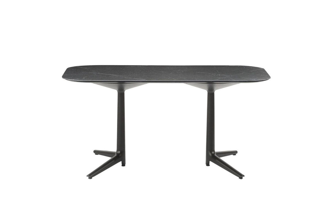 Black Stoneware with Marble Finish/Black