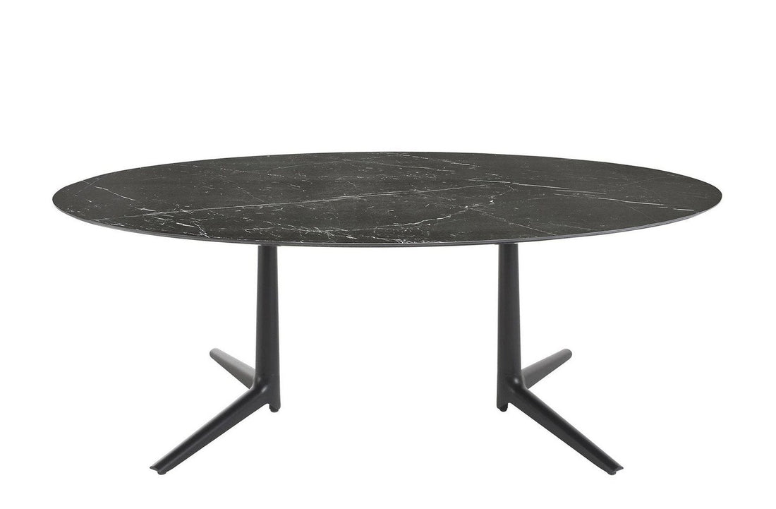 Black Stoneware with Marble Finish/Black