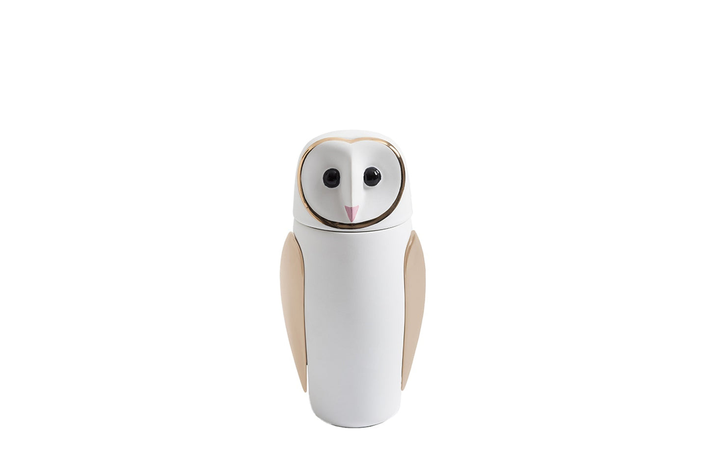 Owl in Satin White and Pink Gold Wings-Bosa-Space Furniture AU
