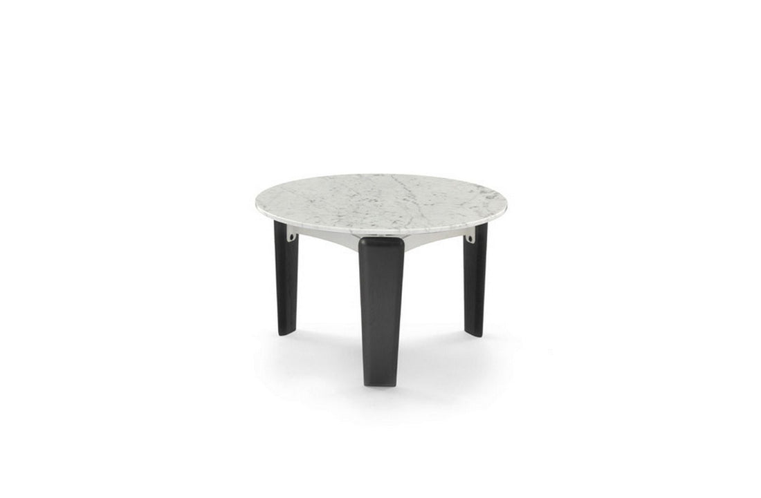 White Carrara Marble / White Lacquered Metal / Black Stained Ash